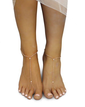 Kaia Gold Barefoot Sandals