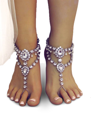Marion Silver Barefoot Sandals