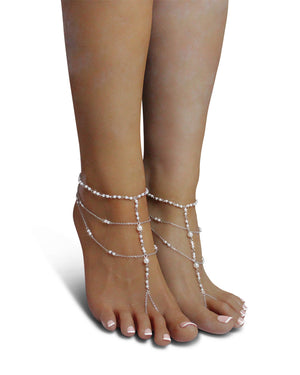 Malina Silver Barefoot Sandals
