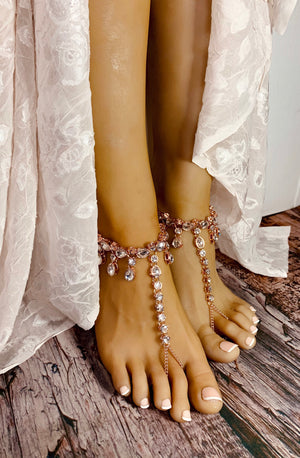 Faith Rose Gold Barefoot Sandals