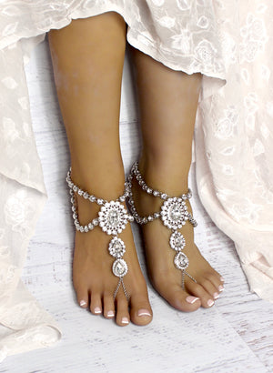 Katy Silver Barefoot Sandals