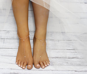 Kaia Gold Barefoot Sandals