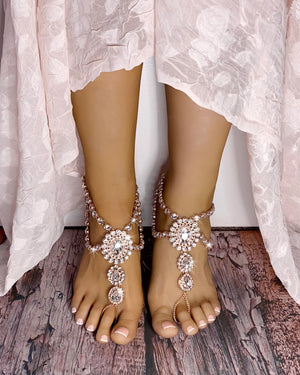 Katy Rose Gold Barefoot Sandals