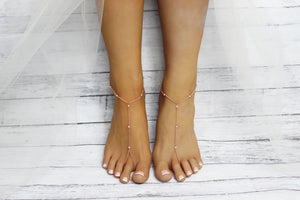 Maya Rose Gold Barefoot Sandals