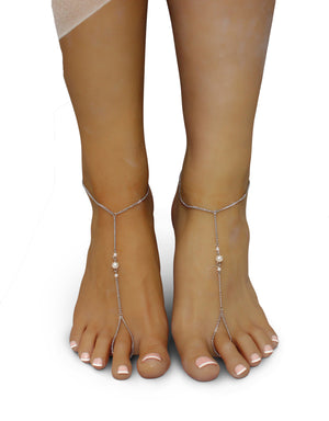 Rina Silver Barefoot Sandals