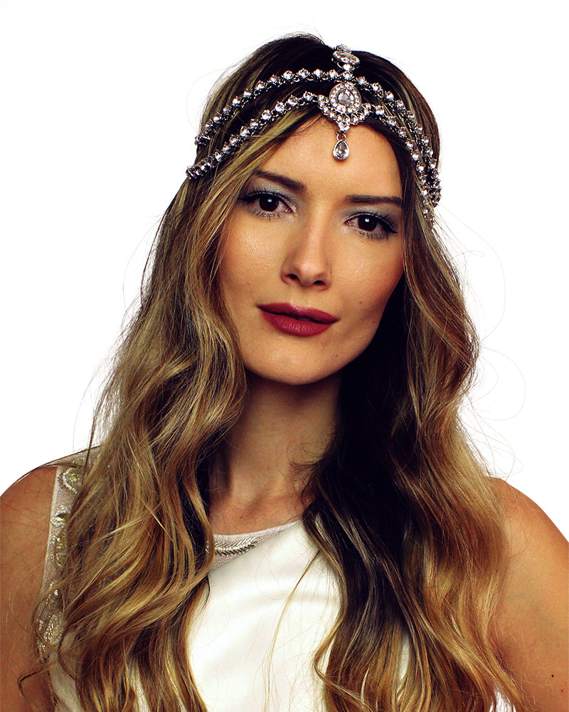 Sonia Silver Head Chain l Bohemian Hair Jewelry by Bare Sandals