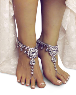 Starla Silver Barefoot Sandals