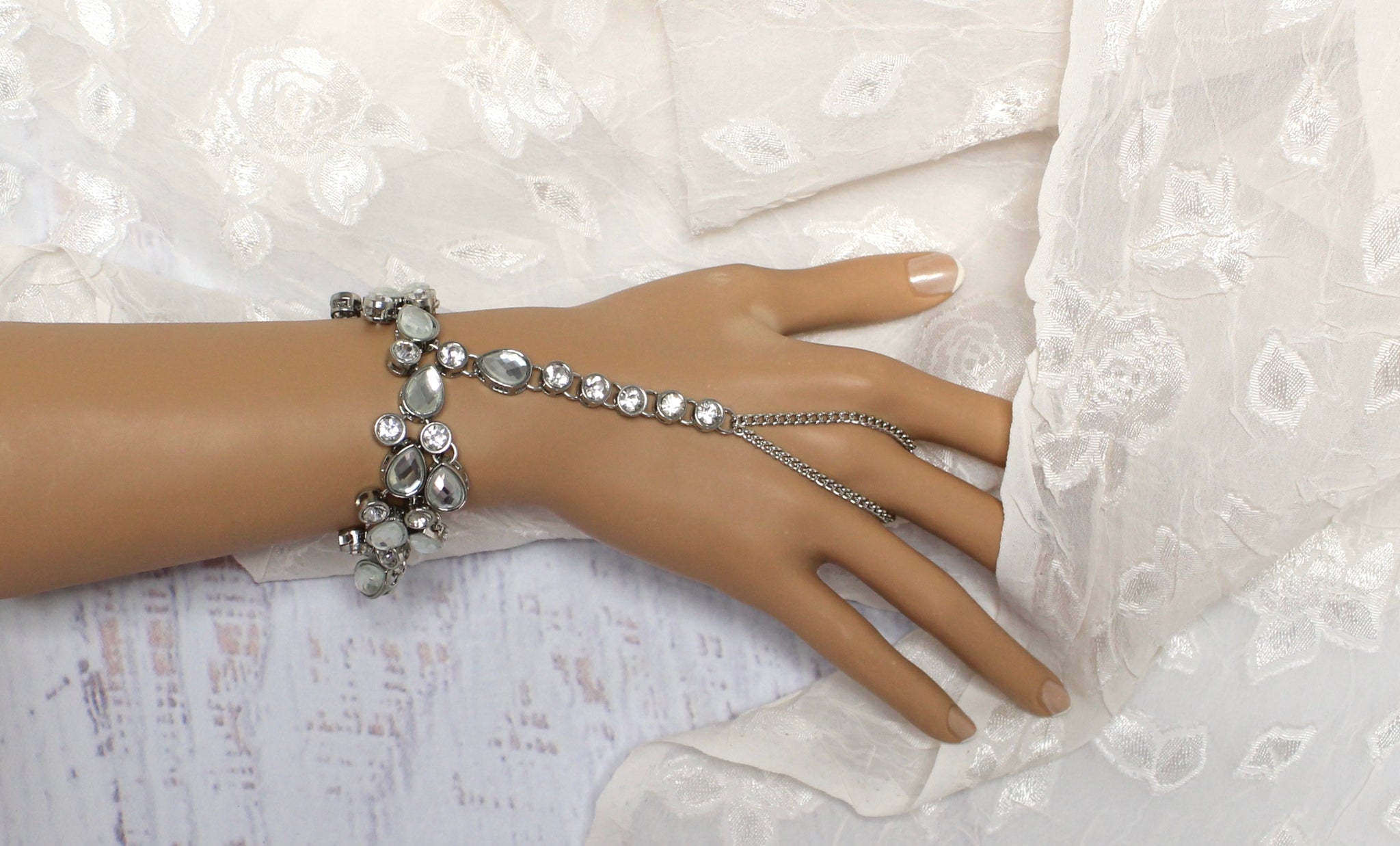 Handmade by HeirloomEnvy - Hand ring bracelet - hand chain ring delicate  14k gold filled chain hand bracelet – HarperCrown