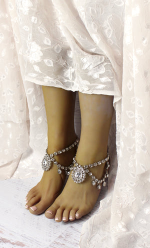 Serena Silver Anklets