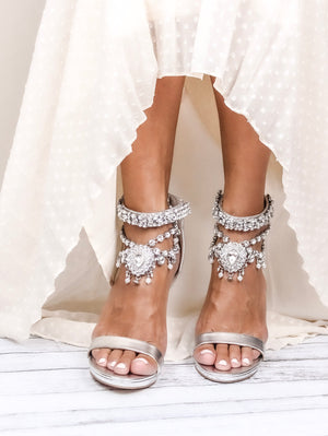 Geneva Silver Barefoot Sandals / Anklets