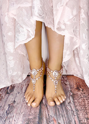 Marion Rose Gold Barefoot Sandals