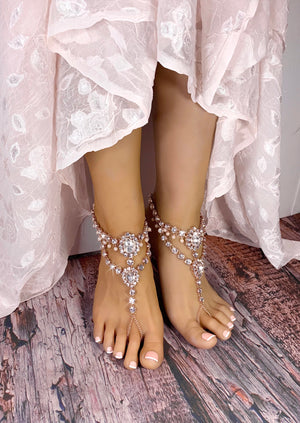 Marion Rose Gold Barefoot Sandals