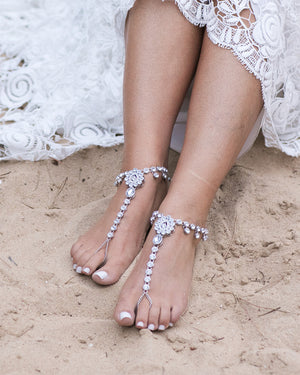Sonia Silver Barefoot Sandals
