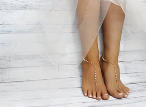 Tia Gold Barefoot Sandals